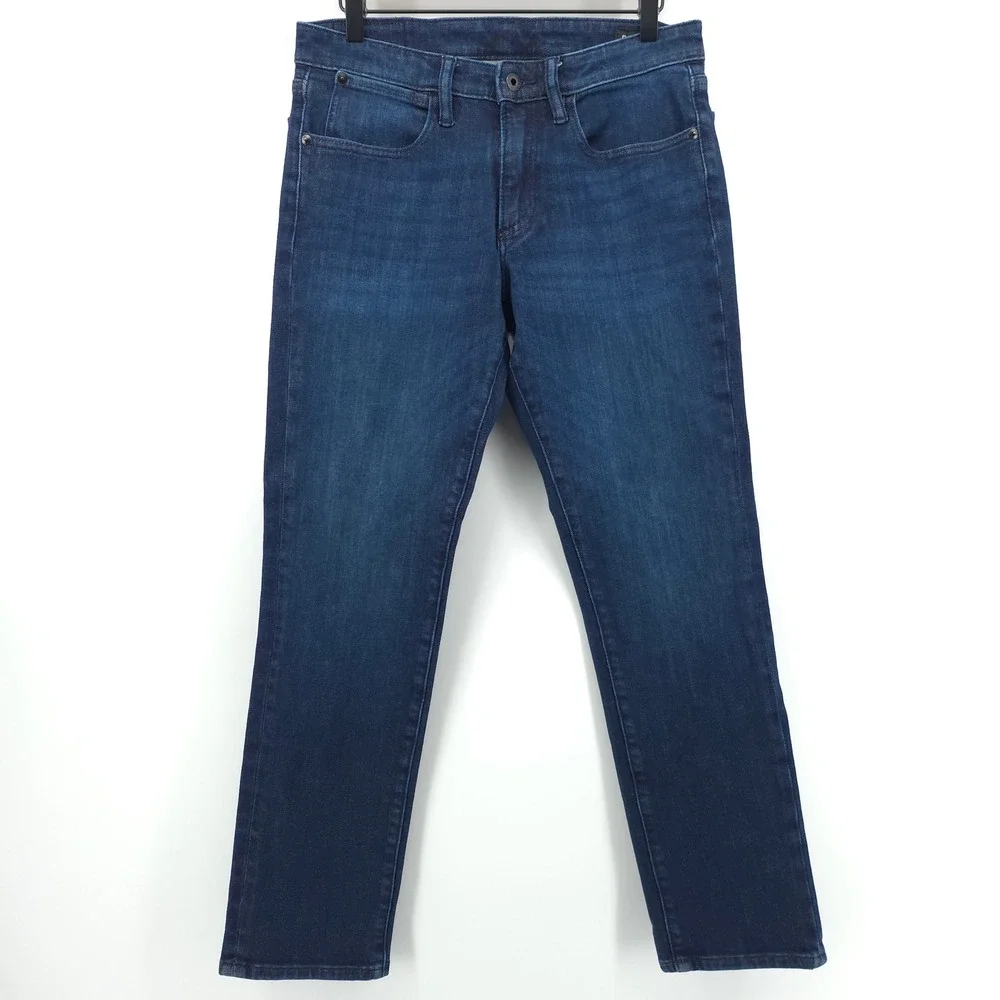 Bonobos Mens Jeans Slim Straight 30x30 Dark Wash Blue Stretch Denim Casual